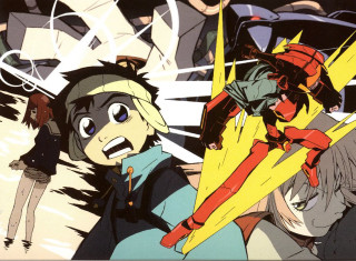 Anime group stand crowd blonde - comic free wallpaper