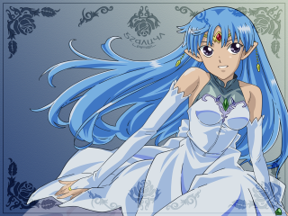 Blue haired elf wedding dress - blue hair free wallpaper