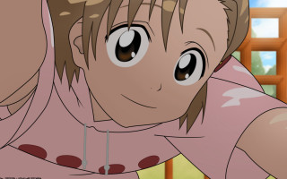 Girl browneyes pinkshirt window sill - brown eye free wallpaper