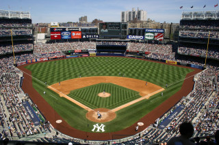 Baseball stadium crowd sunny day 4 - the field free wallpaper