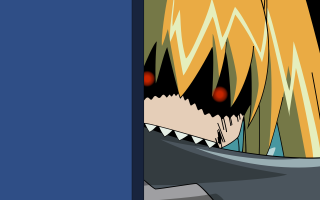 Cartoon yellowhair blacknose glowing redeyes - derf free wallpaper