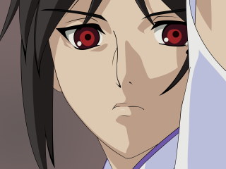 Red eyed serious man white - red eye free wallpaper