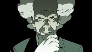 Bearded man glasses analytical portrait - his chin free wallpaper