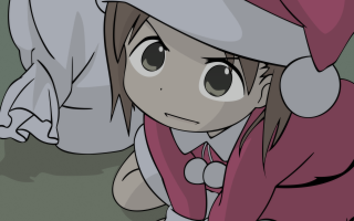 Girl santa hat laying down - ayo free wallpaper