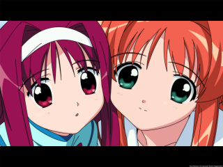 Pink haired girls sad anime - their face free wallpaper