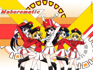 Group girls uniform arm flag - uniform free wallpaper