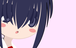 Girl blackhair redshirt pony tail 2 - a ponytail free wallpaper