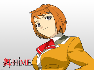 Redhair yellowjacket animeportrait greybackground gradient - tachisme free wallpaper