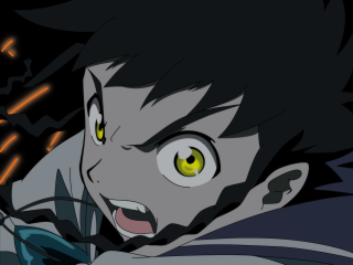 Yellow eyes black coat electricity - a black coat free wallpaper