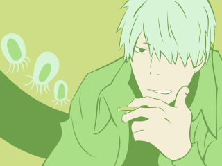Green haired man smoking cigarette - armin hansen free wallpaper