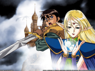 Castle couple sword elf princess - a sword in front free wallpaper