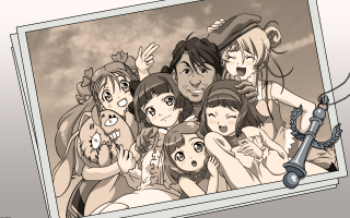 Group people sword cartoon frame - a picture frame free wallpaper