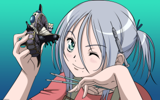 Girl shoes smile gradient green - a girl holding free wallpaper