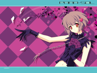 Girl purple dress black gloves - black glove free wallpaper