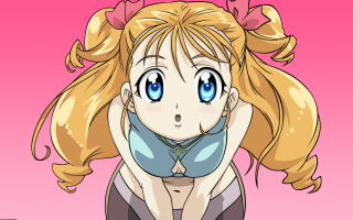 Cartoon girl blonde blue eyes - a cartoon girl free wallpaper