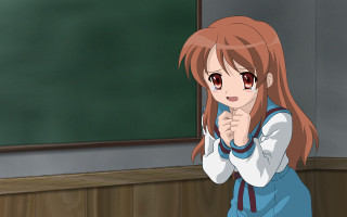 Girl school uniform kyoto animation - a chalkboard free wallpaper