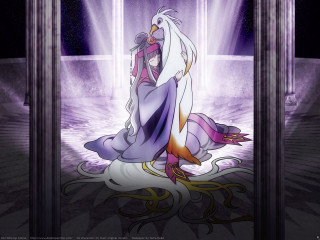 Holographic kimono hugging portrait night - a white suit free wallpaper for desktop