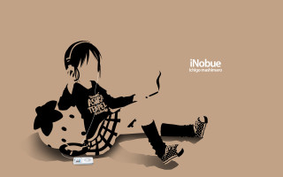 Skateboard silhouette schooluniform headphones cigarette - a brown background free wallpaper