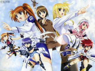 Anime girls swords clouds magic - sword free wallpaper