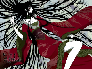 Alice prin long hair dancing - a red scarf free wallpaper