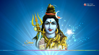 Hindu god blue background starburst - a painting of a hindu god free wallpaper