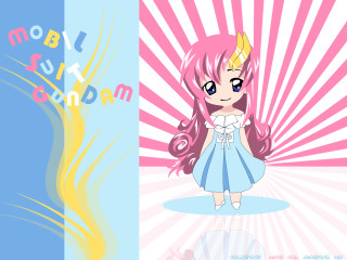 Pink hair crown blue dress - a yellow star free wallpaper