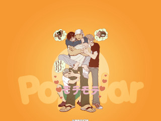 Couple hug yellow background polar - a picture of them free wallpaper