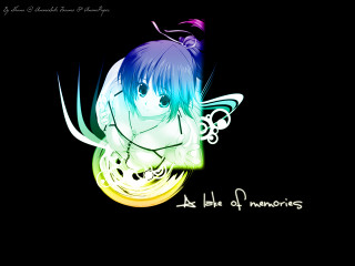 Anime girl butterfly rainbow hero - cheng shifa free wallpaper