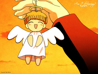 Little girl angel wings halo - a halo free wallpaper