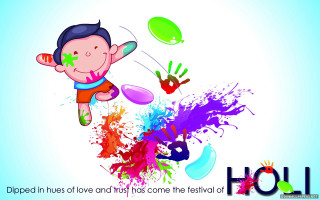 Cartoon character flying colors message - a childs drawing free wallpaper