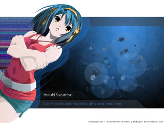 Bluehair girl redshirt bluebackground germs - blue hair free wallpaper