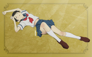 Woman skirt tie laying serafuku - a woman in a skirt free wallpaper