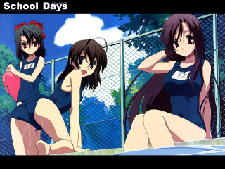 School days tennis court girls - a tennis court free wallpaper