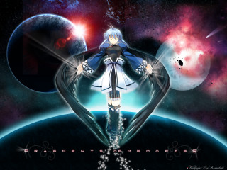 Space anime planet stars hologram - a space background free wallpaper