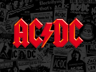 Acdc stickers red black wall - letter free wallpaper
