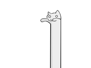 Cat pole head black white - a pole free wallpaper