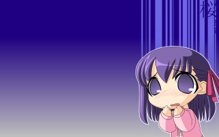 Cartoon girl purple hair red - a red umbrella free wallpaper