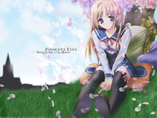 Girl pillow field castle anime - flower free wallpaper for desktop
