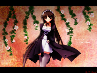 Alice gothic anime woman flower - a woman in a dress free wallpaper