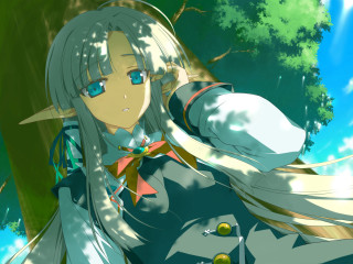 Alice prin elf forest long - front free wallpaper for desktop