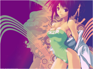 Green dress guitar anime painting - a green dress free wallpaper