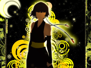 Woman black dress sword yellow - a black dress holding free wallpaper
