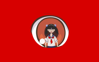 Girl red tie white shirt 2 - pincushion len free wallpaper
