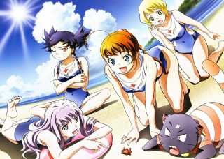Beach girls cat sand sky - an album cover free wallpaper