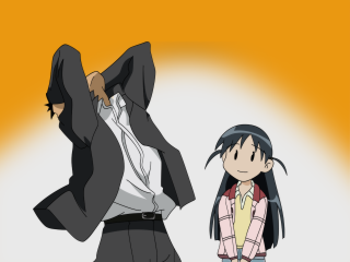 Man woman yellow background cartoon - destructive free wallpaper for desktop