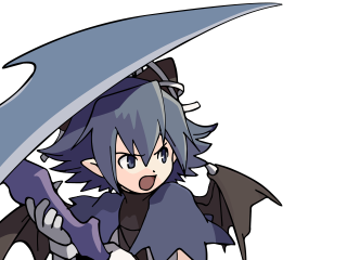 Cartoon demon wings knife sword - epsylon point free wallpaper