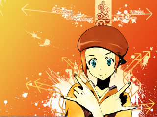 Cartoon character hat peace sign 2 - graffiti art free wallpaper for desktop