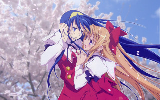 Girl red dress umbrella flower - white flower free wallpaper