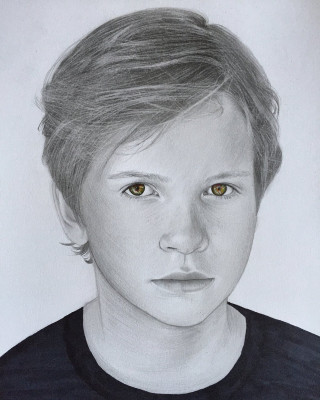 Boy black shirt white background - free portrait wallpaper