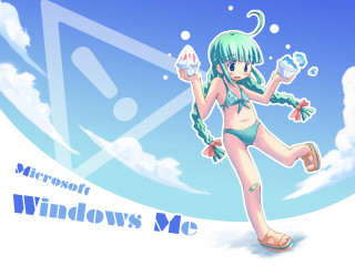 Girl bikini cupcake sky windows - summer free wallpaper for desktop